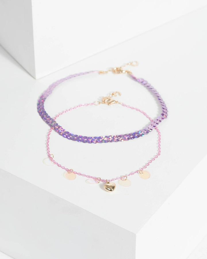 Colette by Colette Hayman Multi Colour Sequin Choker Necklace