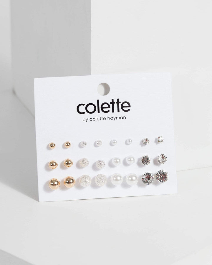 Multi Colour Shine And Sparkle Set Earrings | Earrings