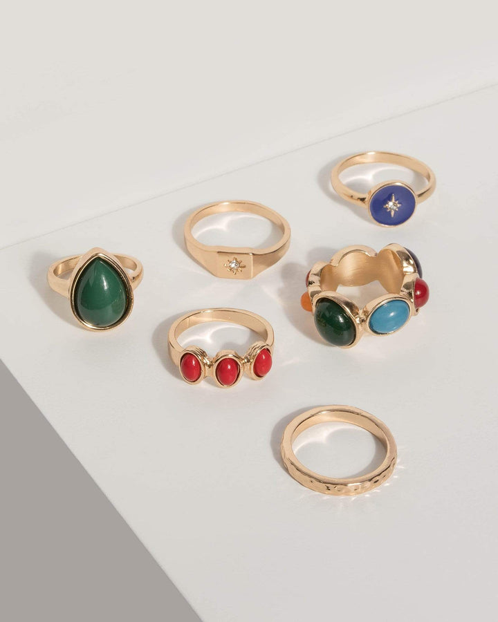 Multi Colour Stone Ring Pack | Rings