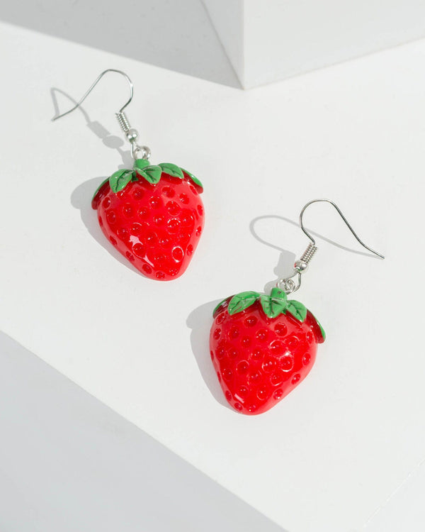 Multi Colour Strawberry Drop Earrings | Earrings