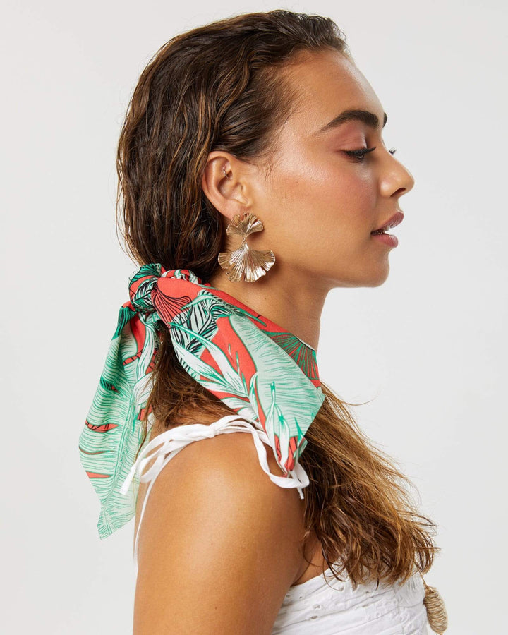 Multi Colour Tropical Leaf Print Hair Tie | Accessories