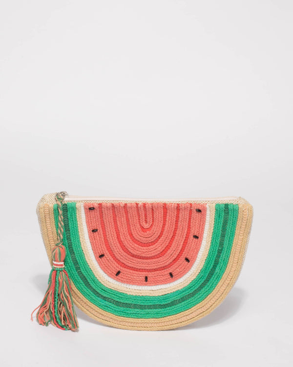 Multi Colour Watermelon Tassel Clutch Bag | Clutch Bags