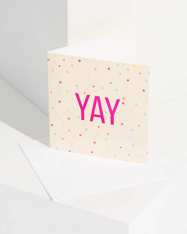 Multi Colour Yay Greeting Card | Gift Ideas