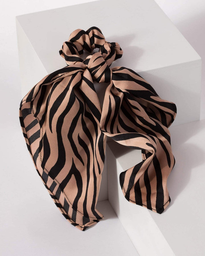 Multi Colour Zebra Stripe Detail Hair Tie | Accessories