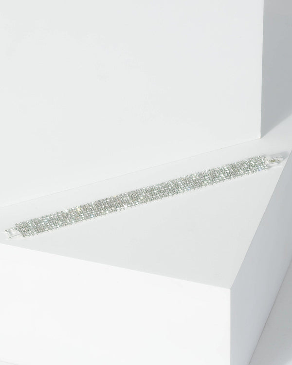 Colette by Colette Hayman Multi Row Small Diamante Detail Bracelet