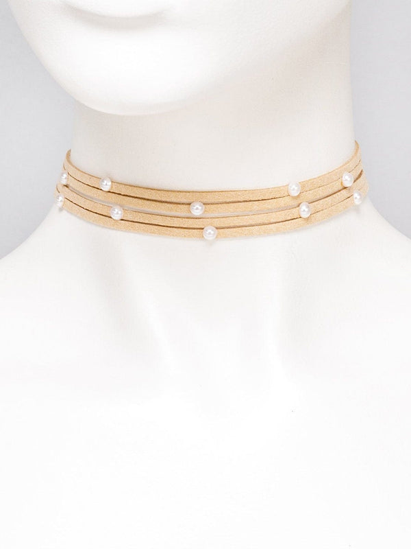 Colette by Colette Hayman Multi Row Stone Choker Necklace