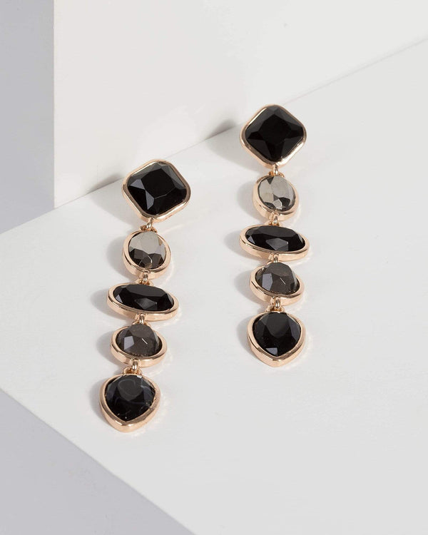 Multi Stone and Crystal Drop Earrings | Earrings