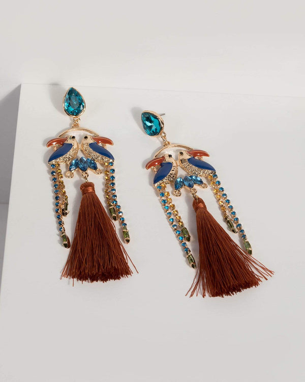 Multi Tropical Bird Of Paradise Earrings | Earrings