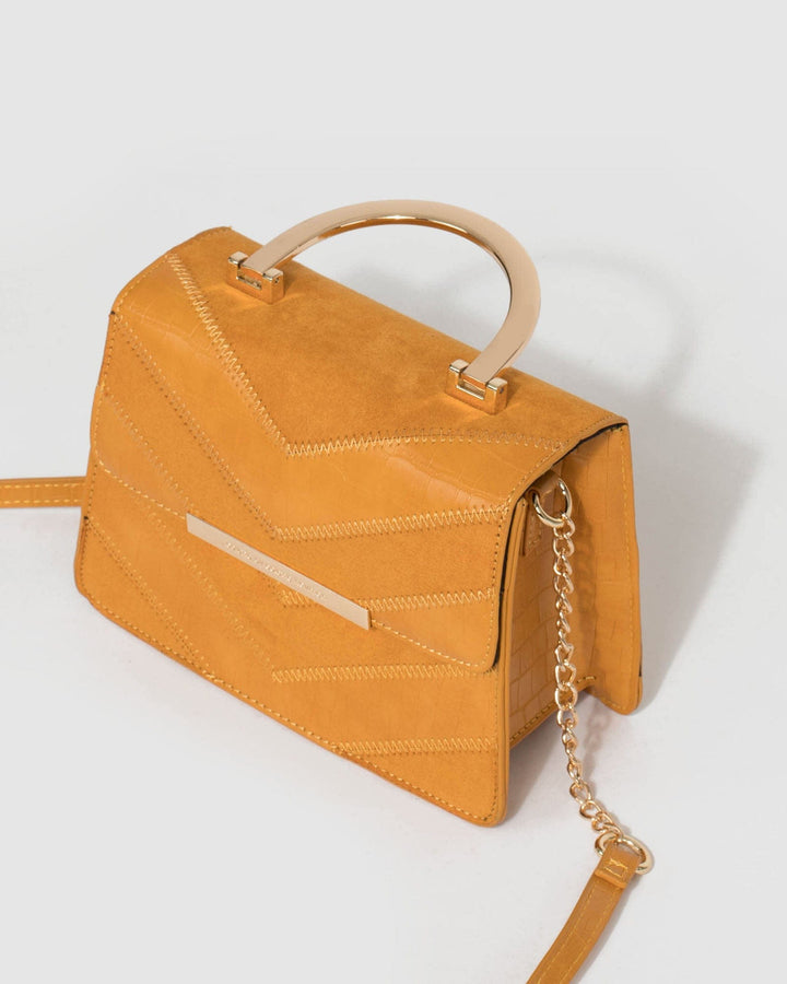 Mustard Almira Arrow Tote Bag | Crossbody Bags