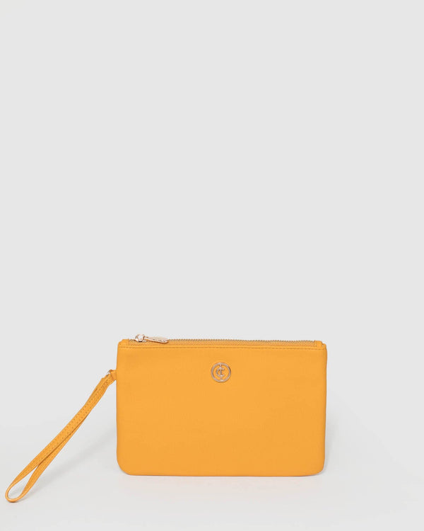 Colette by Colette Hayman Mustard Ellie Wristlet Purse
