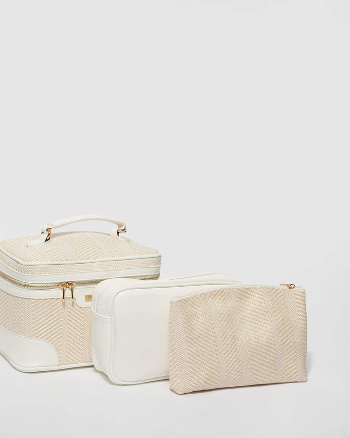 Natural and White Cosmetic Case Pack | Cosmetic Cases