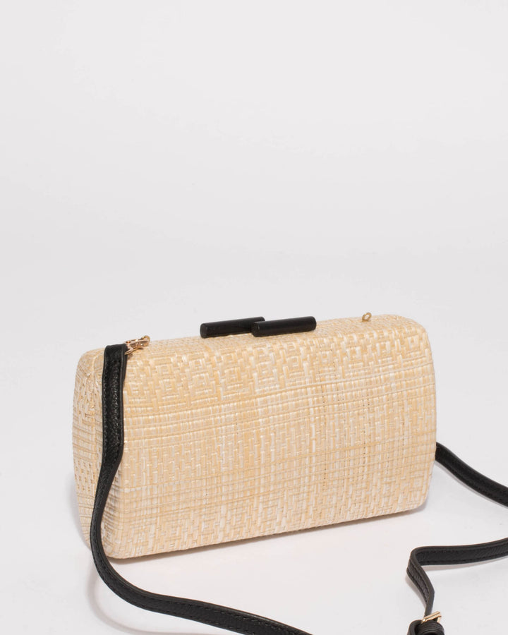Colette by Colette Hayman Natural Belinda Weave Tassel Clutch Bag