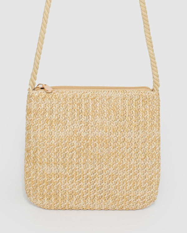 Natural Catalina Tassel Crossbody Bag | Crossbody Bags