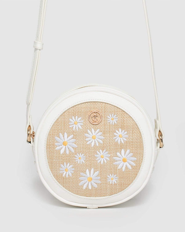 Colette by Colette Hayman Natural Daisy Round Crossbody Bag