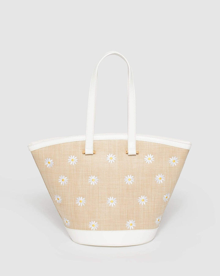 Colette by Colette Hayman Natural Daisy Wide Tote Bag