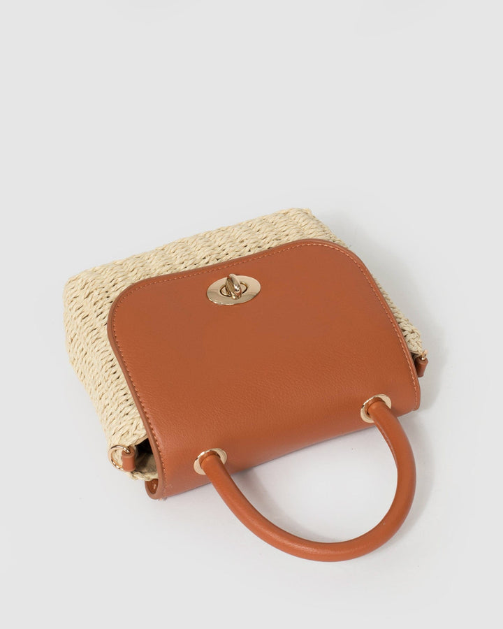 Colette by Colette Hayman Natural Malena Lock Top Handle Bag