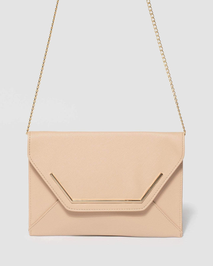 Natural Samantha Square Clutch Bag | Clutch Bags
