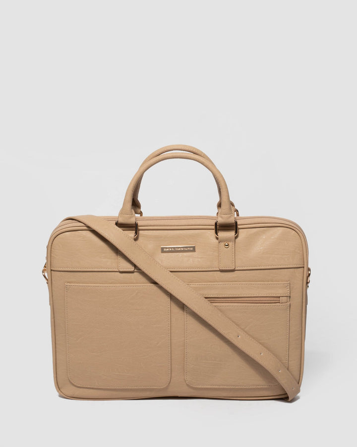 Natural Sara Pocket Tech Case | Work Bags