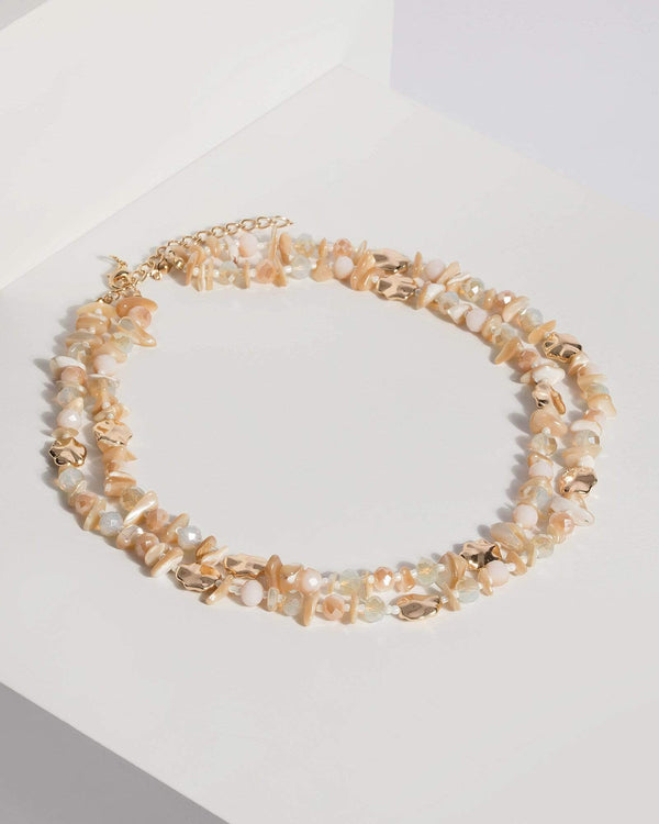 Natural Shell Organic Beaded Necklace | Necklaces