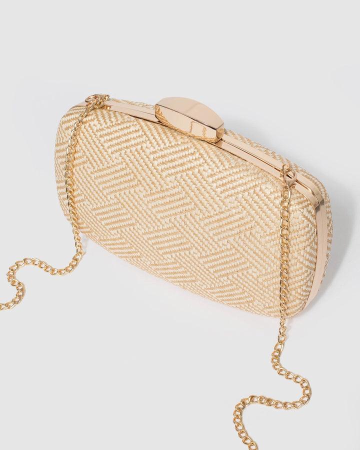 Colette by Colette Hayman Natural Talia Woven Clutch Bag
