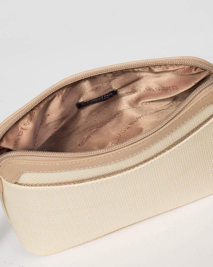 Colette by Colette Hayman Natural Webbing Strap Crossbody Bag
