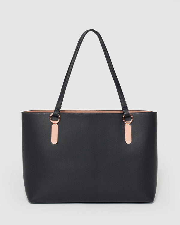 Navy Blue Angelina Tote Bag | Tote Bags