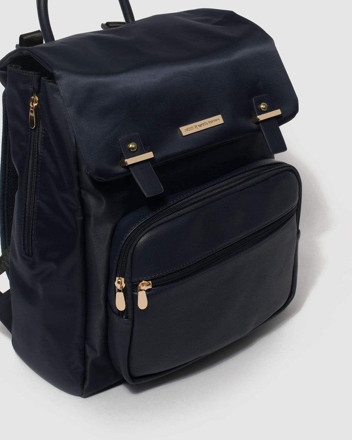 Navy Blue Belle Baby Backpack | Baby Bags