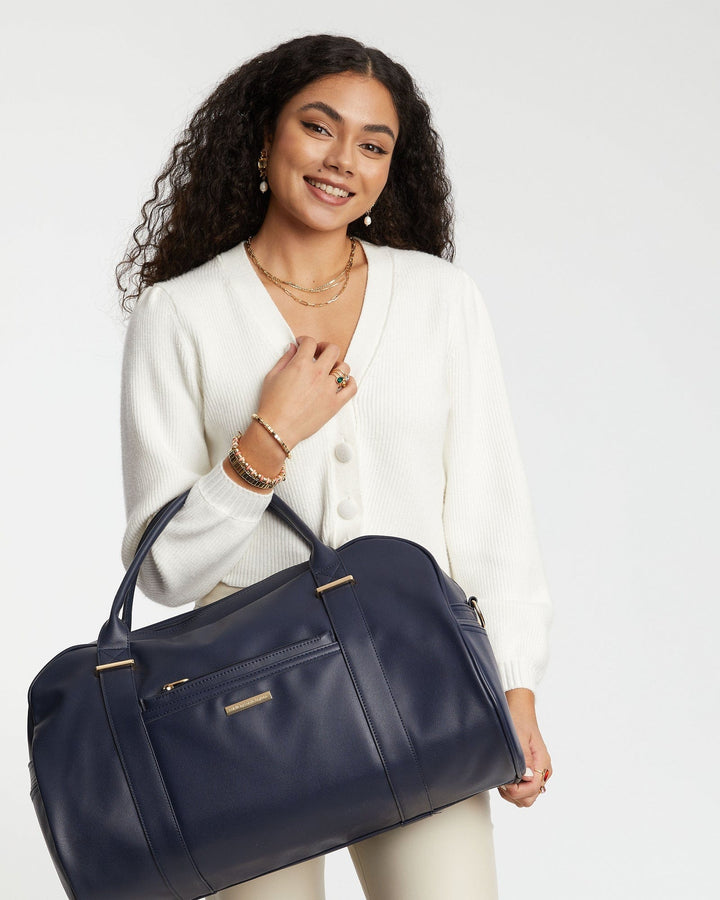 Navy Blue Hazel Weekender Bag | Weekender Bags