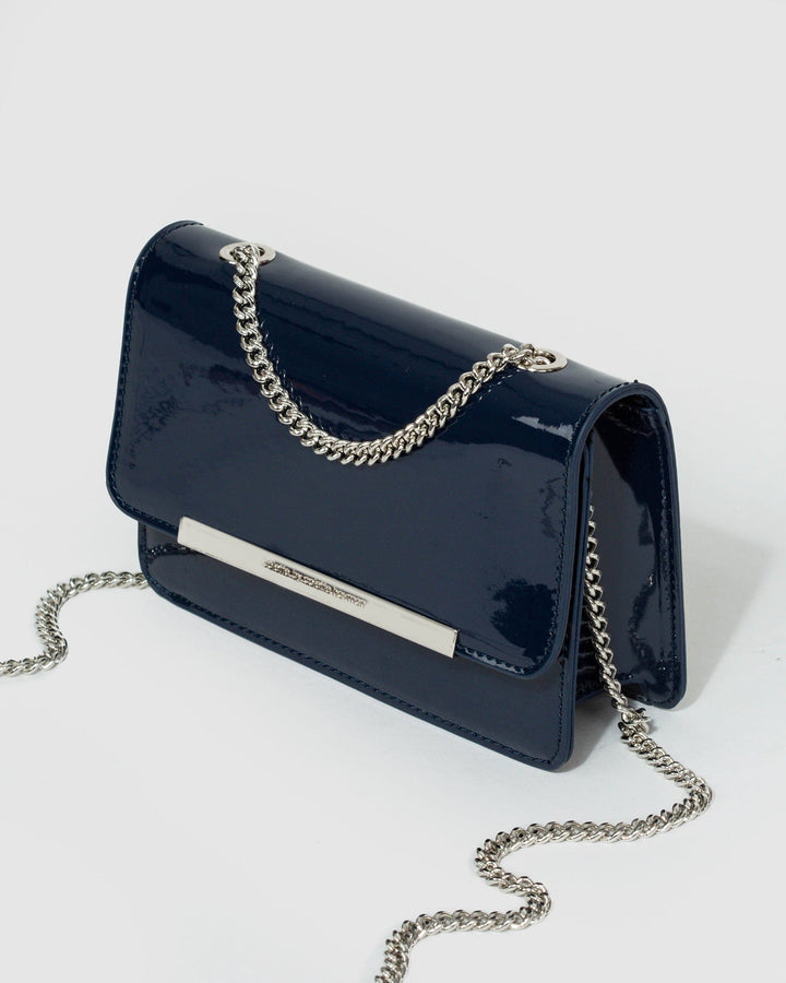 Navy Blue Lauren Chain Bag | Crossbody Bags