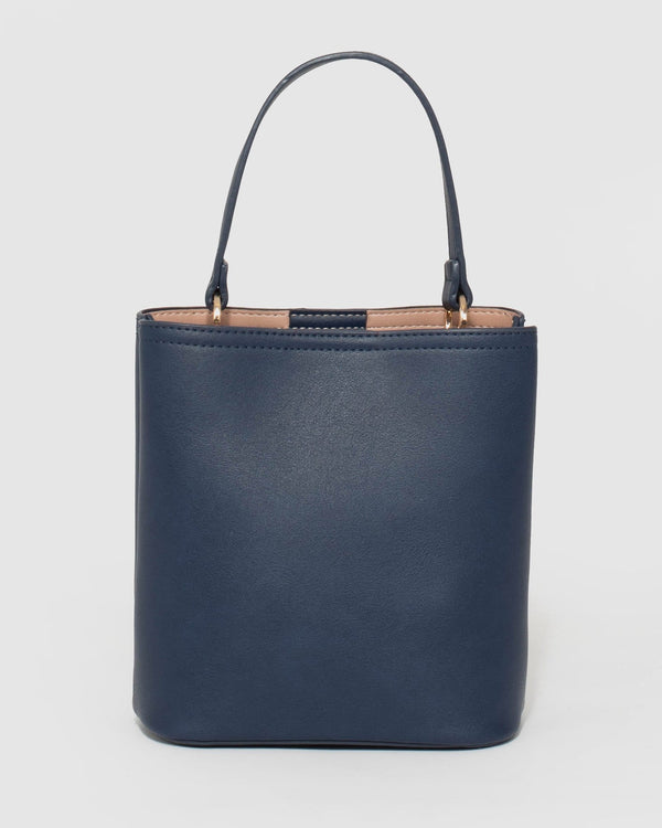 Navy Blue Melanie Bucket Bag | Bucket Bags