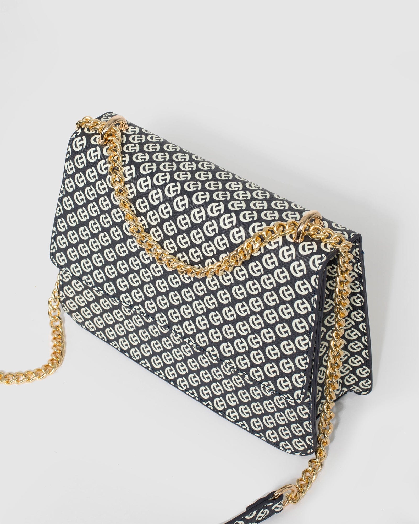 Navy Blue Monogram Rachel Crossbody Bag colette by colette hayman