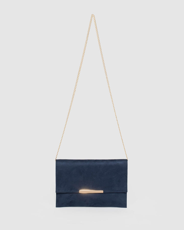 Navy Blue Primrose Clutch Bag | Clutch Bags