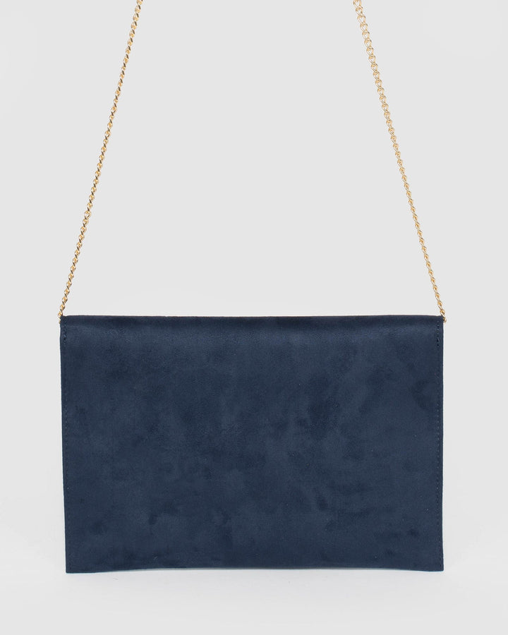 Navy Blue Primrose Clutch Bag | Clutch Bags