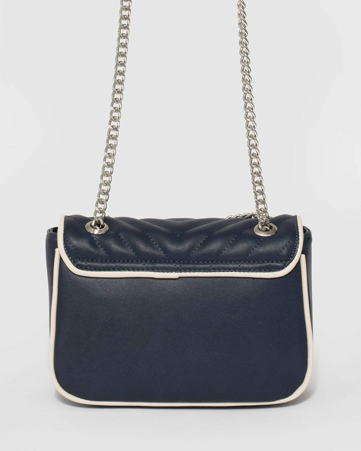 Colette by Colette Hayman Navy Blue Sara Quilted Crossbody Bag