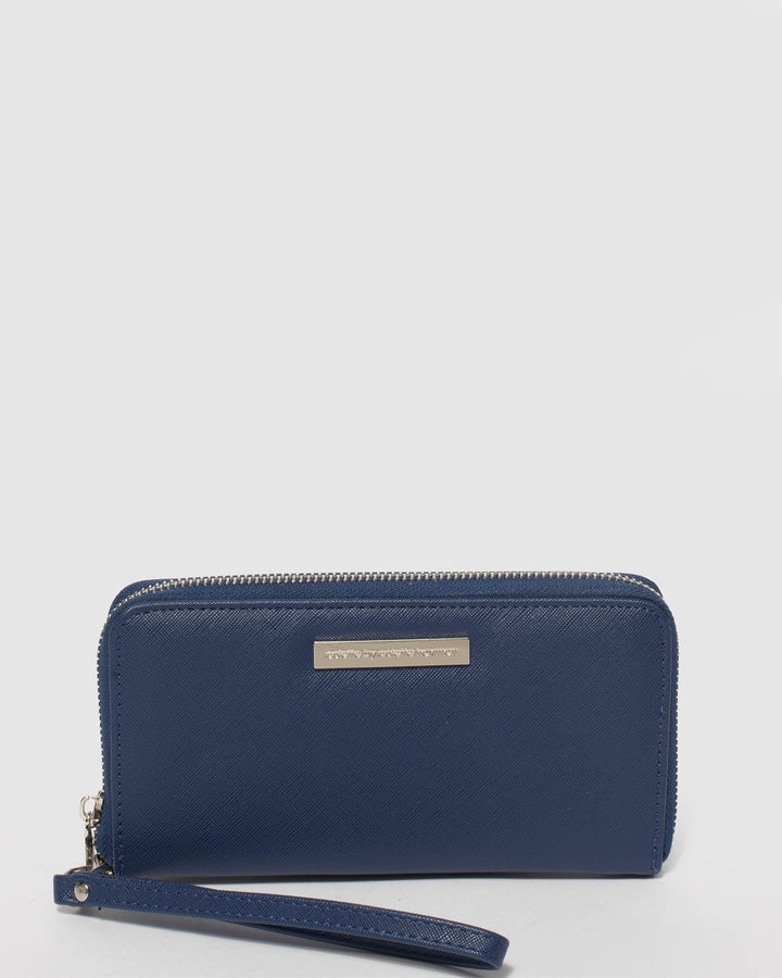 Navy Blue Sofia Mobile Wallet | Wallets