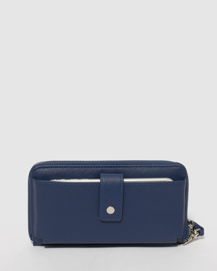 Navy Blue Sofia Mobile Wallet | Wallets