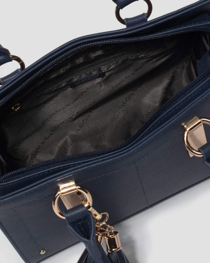 Navy Blue Stef Tassel Mini Bag | Mini Bags