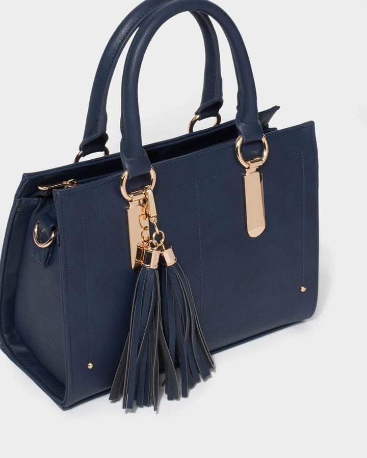 Navy Blue Stef Tassel Mini Bag | Mini Bags