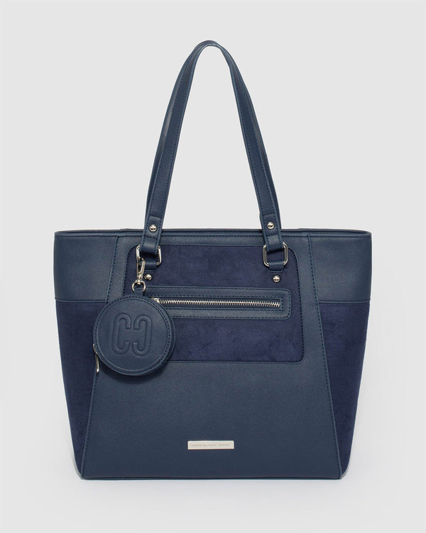Colette by Colette Hayman Navy Blue Stella Pouch Tote Bag