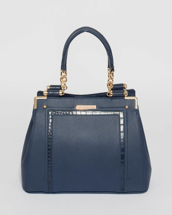 Colette by Colette Hayman Navy Blue Zoe Quilted Tote Bag