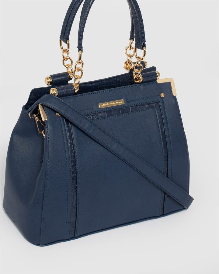 Colette by Colette Hayman Navy Blue Zoe Quilted Tote Bag
