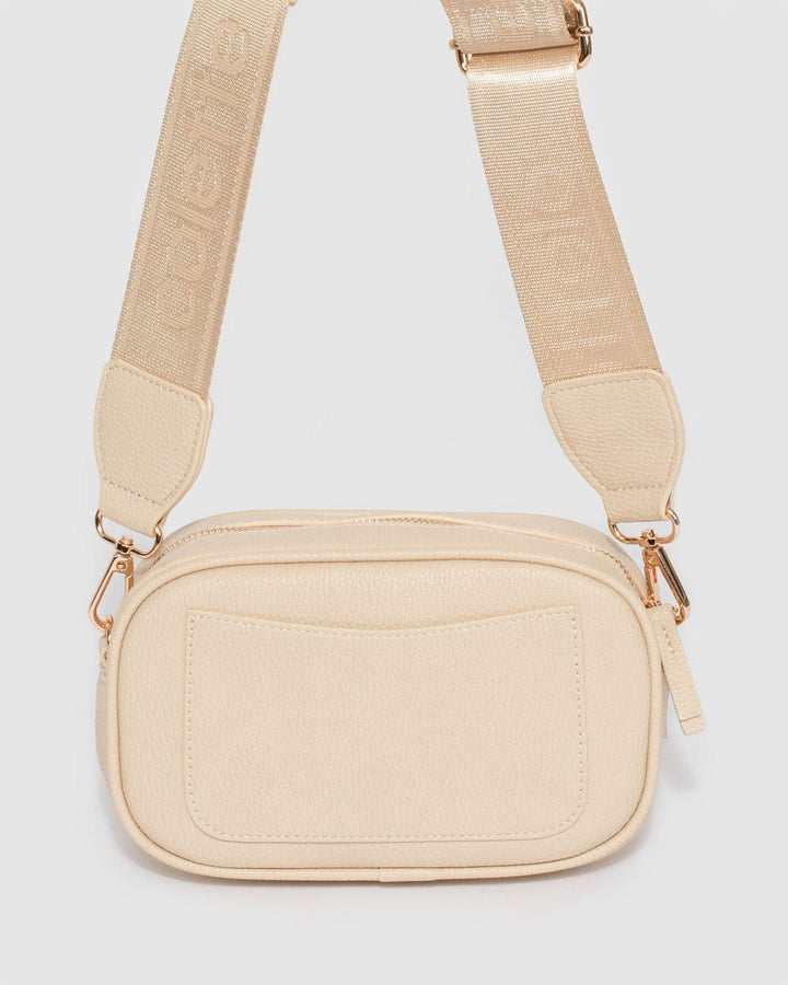 IVY WEBBING STRAP CROSS BODY BAG (NUDE) main image 0