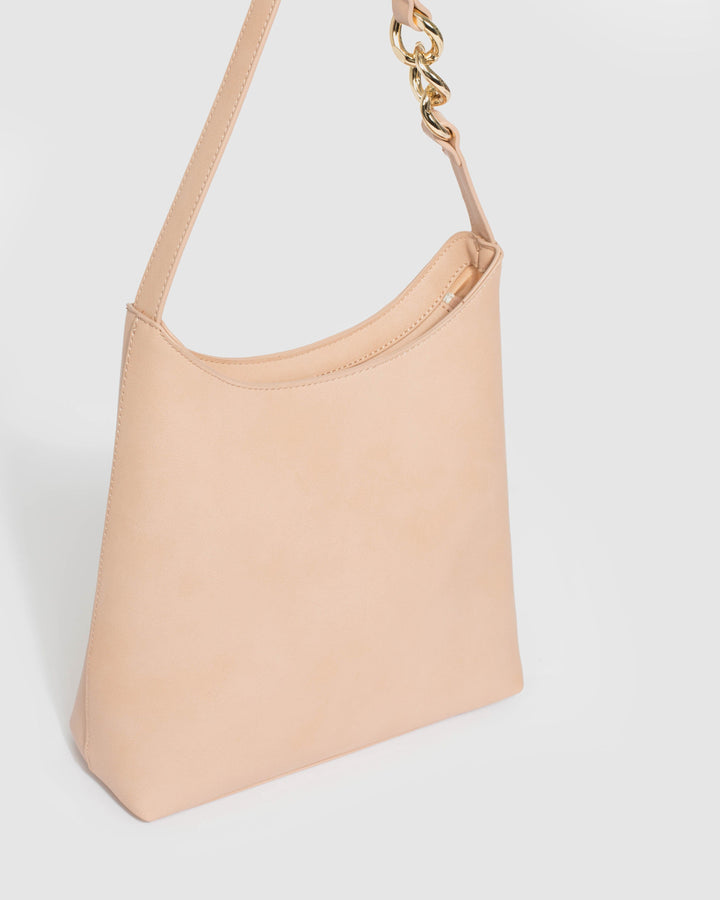 Colette by Colette Hayman Nude Bella Chain Slouch Bag