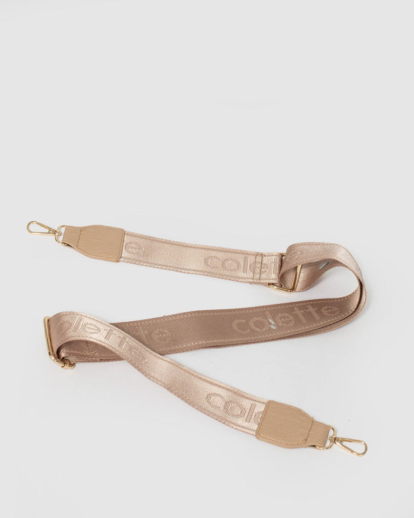 Nude Colette Branded Webbing Strap | Crossbody Bags
