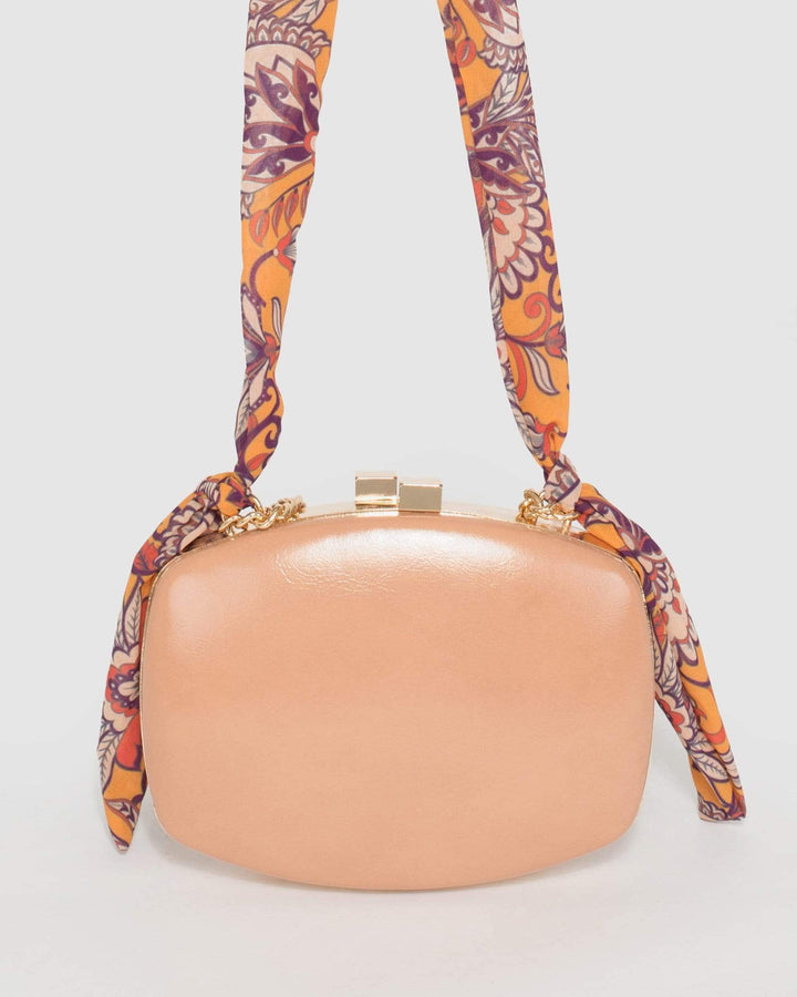 Nude Eden Hardcase Scarf Clutch Bag | Clutch Bags