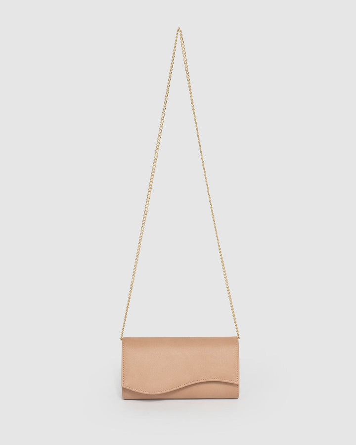 Nude Henrietta Wave Clutch Bag | Clutch Bags