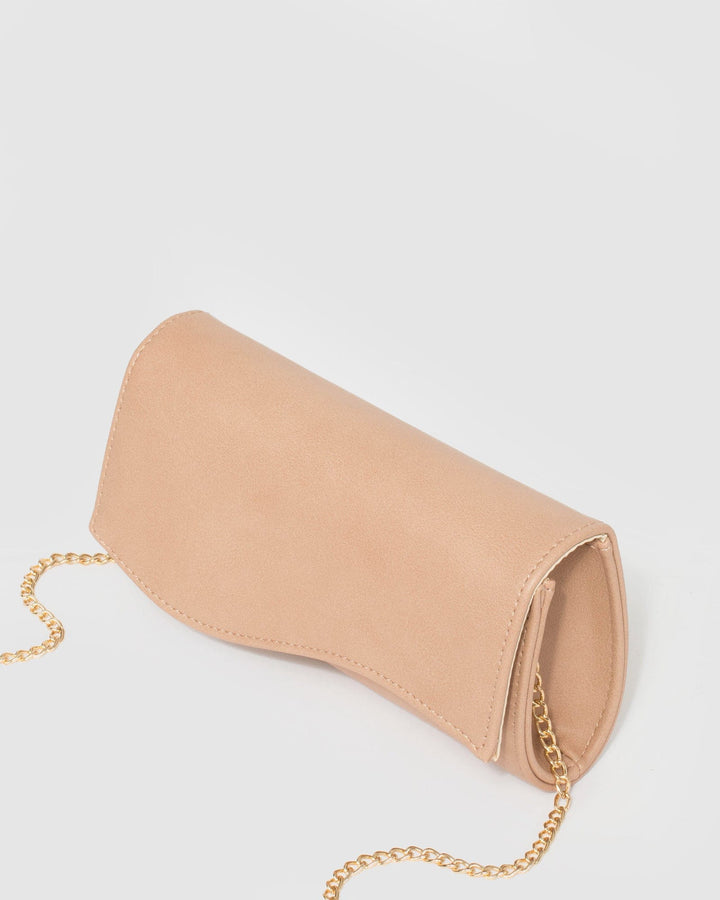 Nude Henrietta Wave Clutch Bag | Clutch Bags
