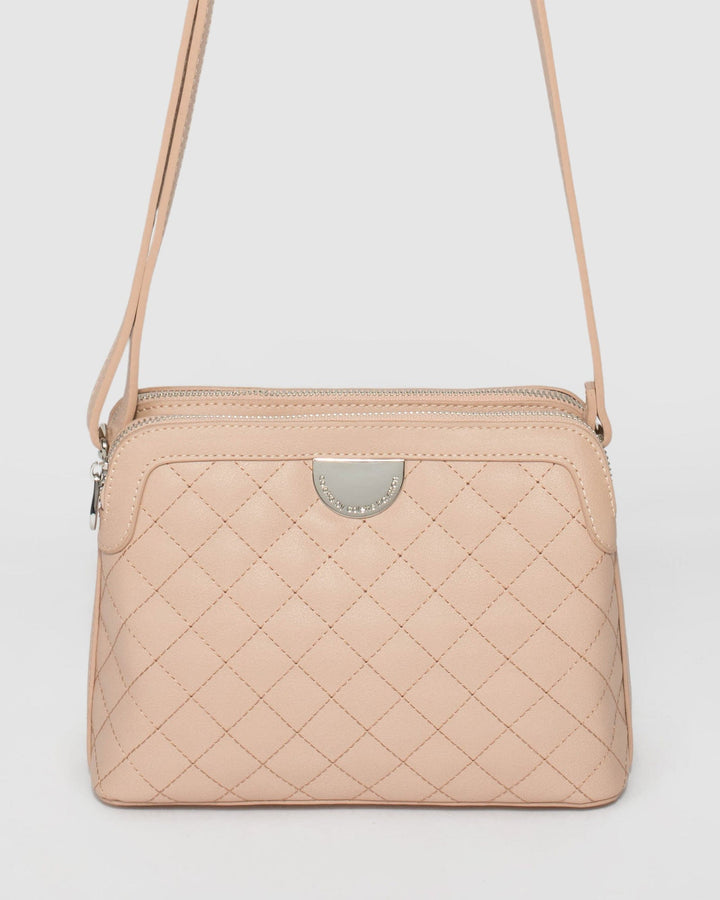 Nude Quilt Crossbody Bag | Crossbody Bags