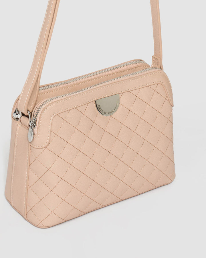 Nude Quilt Crossbody Bag | Crossbody Bags