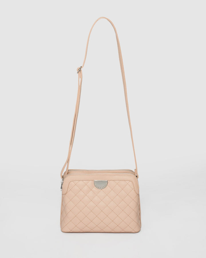 Nude Quilt Crossbody Bag | Crossbody Bags